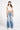 Navari 5 Pocket Low-Rise Wide Leg Jeans with Light Wash