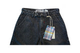 Vora High Waist 4 Pocket Acid Washed Black Denim with Snap Details