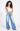 Navari 5 Pocket Low-Rise Wide Leg Jeans with Light Wash