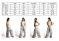 Mae French Terry Wide Leg 2 Pocket Sweatpants with Ruched Elastic Waistband