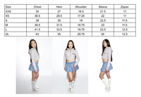 Sot Cropped Long Sleeve French Terry Hoodie with Ruched Elastic Waistband